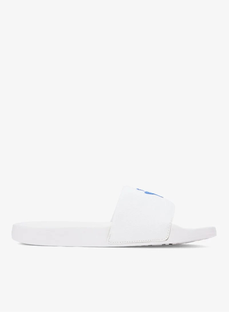 تومي هيلفيغر Logo Embroidery Canvas Pool Slides